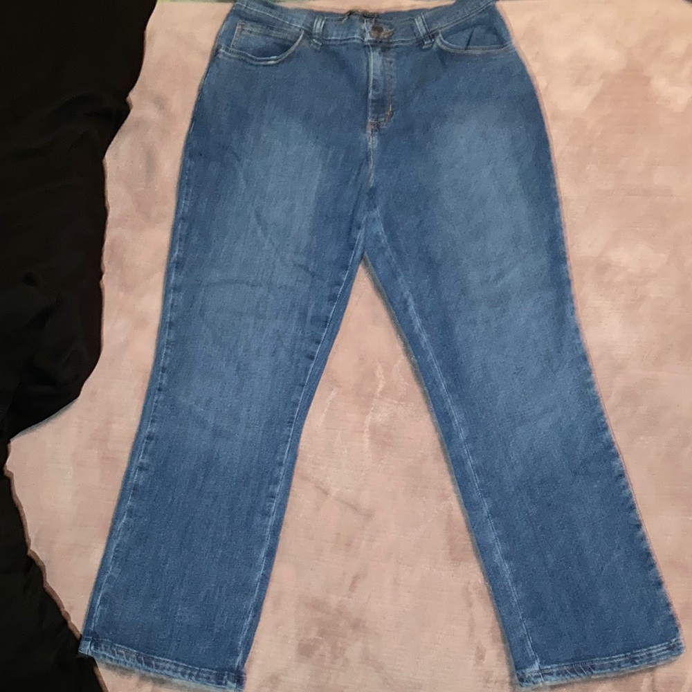 Straight Leg Blue Jeans